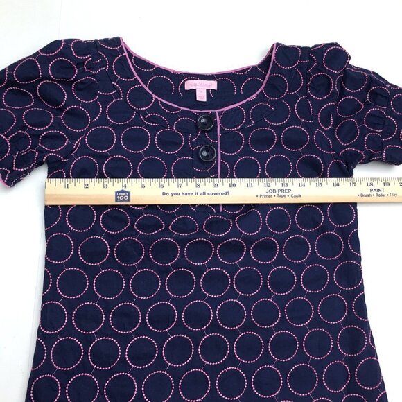 Lilly Pulitzer Women's Dress Navy and Pink Print Short Sleeve Cotton size 4 - Picture 5 of 10